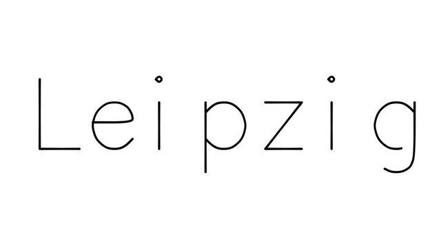 Leipzig Handwritten Text Animation in Various Sans-Serif Fonts and Weights