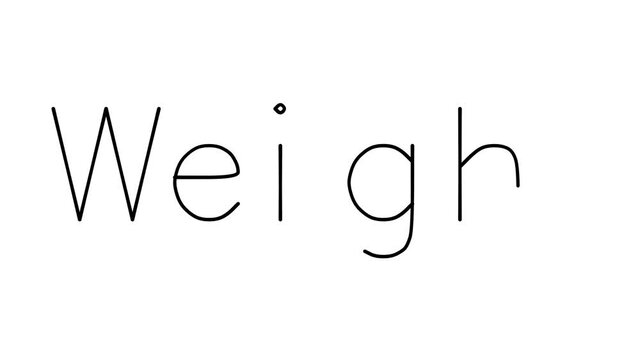 Weight Handwritten Text Animation in Various Sans-Serif Fonts and Weights
