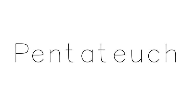 Pentateuch Handwritten Text Animation in Various Sans-Serif Fonts and Weights