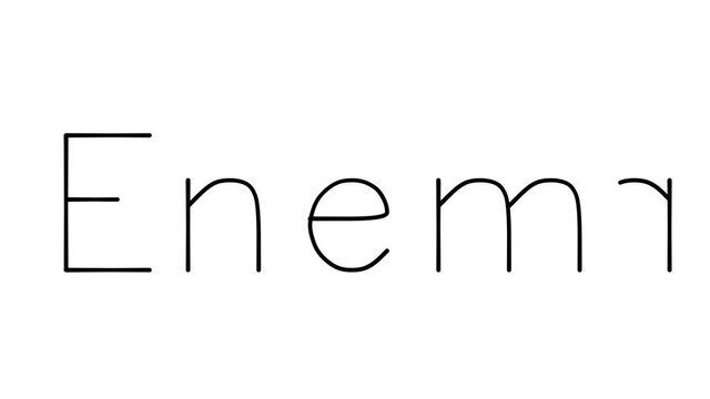 Enema Handwritten Text Animation in Various Sans-Serif Fonts and Weights