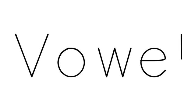 Vowel Handwritten Text Animation in Various Sans-Serif Fonts and Weights