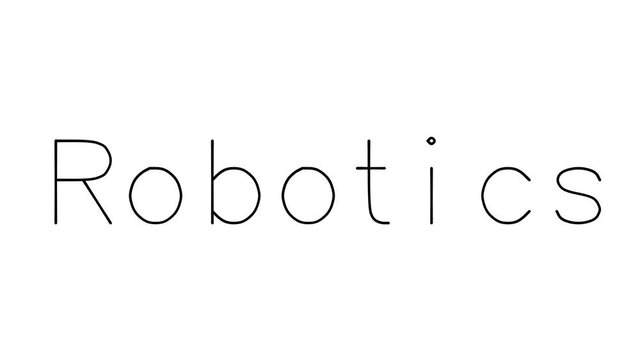 Robotics Handwritten Text Animation in Various Sans-Serif Fonts and Weights