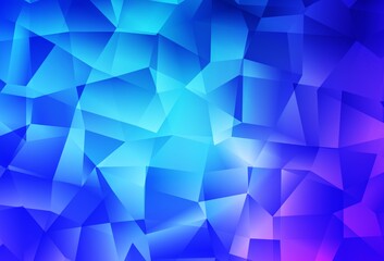 Light Pink, Blue vector shining triangular layout.