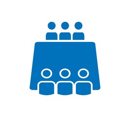 Meeting or Conference Icon. Business Activity Illustration As A Simple Vector Sign and Trendy Symbol for Design and Websites or Mobile Application.