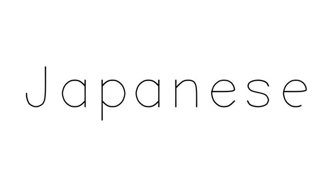 Japanese Handwritten Text Animation in Various Sans-Serif Fonts and Weights