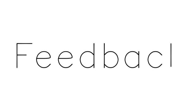 Feedback Handwritten Text Animation in Various Sans-Serif Fonts and Weights