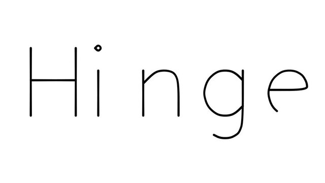 Hinge Handwritten Text Animation in Various Sans-Serif Fonts and Weights