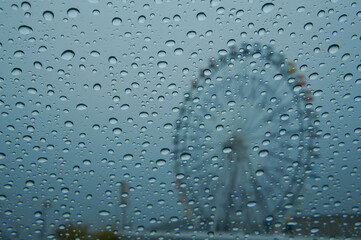 水滴のついた窓