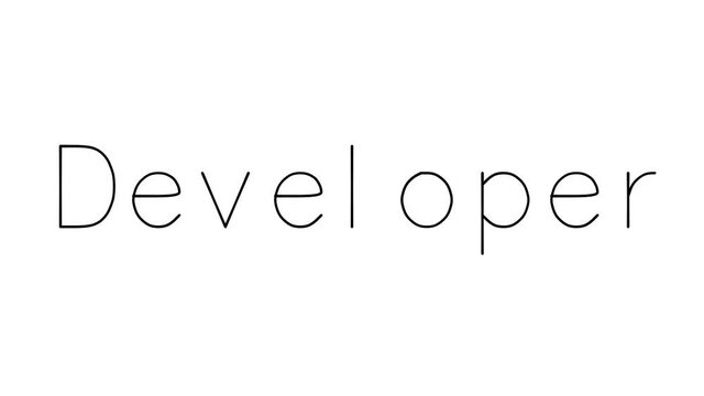 Developer Handwritten Text Animation in Various Sans-Serif Fonts and Weights
