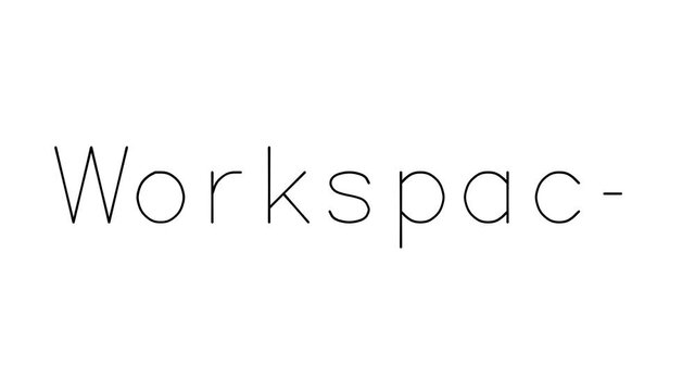 Workspace Handwritten Text Animation in Various Sans-Serif Fonts and Weights