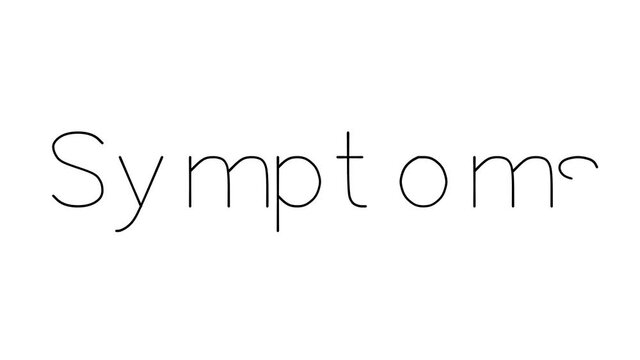 Symptoms Handwritten Text Animation in Various Sans-Serif Fonts and Weights