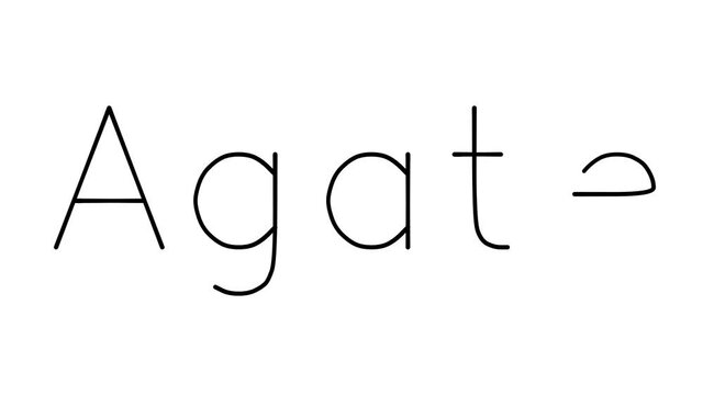 Agate Handwritten Text Animation in Various Sans-Serif Fonts and Weights
