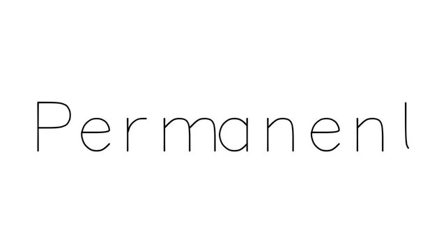 Permanent Handwritten Text Animation in Various Sans-Serif Fonts and Weights