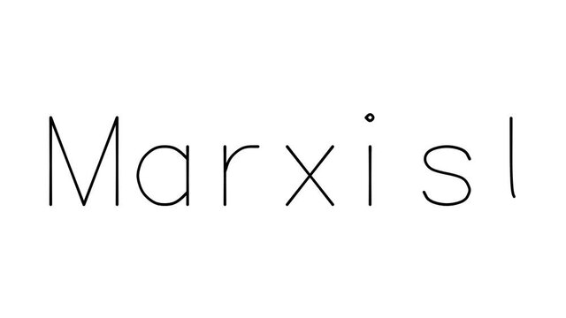Marxist Handwritten Text Animation in Various Sans-Serif Fonts and Weights