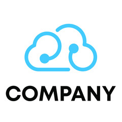 cloud with connection logo