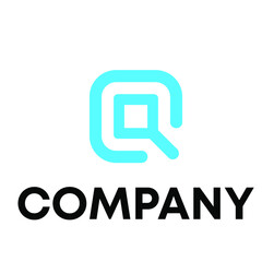 letter Q with data  logo
