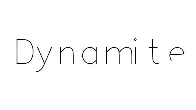 Dynamite Handwritten Text Animation in Various Sans-Serif Fonts and Weights
