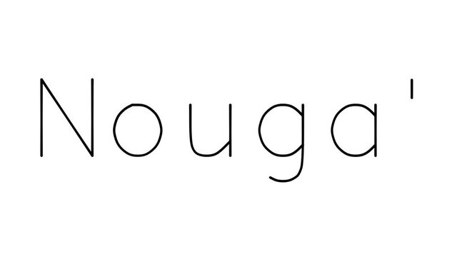 Nougat Handwritten Text Animation in Various Sans-Serif Fonts and Weights