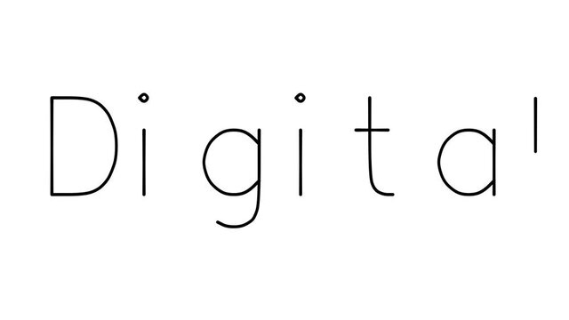 Digital Handwritten Text Animation in Various Sans-Serif Fonts and Weights