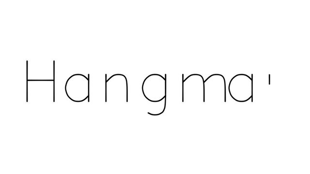 Hangman Handwritten Text Animation in Various Sans-Serif Fonts and Weights