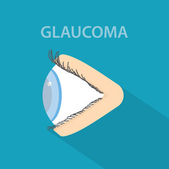 glaucoma disease concept- vector illustration