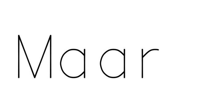 Maam Handwritten Text Animation in Various Sans-Serif Fonts and Weights