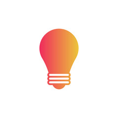 light bulb icon on white background stock vector illustration