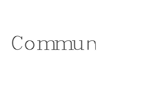 Communism Animated Handwriting Text in Serif Fonts and Weights