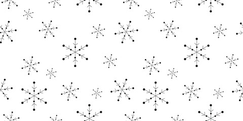 Christmas seamless pattern with snowflakes. Vector illustration.