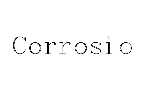 Corrosion Animated Handwriting Text in Serif Fonts and Weights