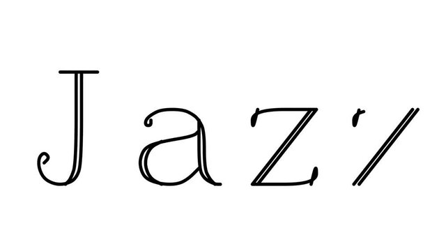 Jazz Animated Handwriting Text in Serif Fonts and Weights