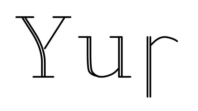 Yup Animated Handwriting Text in Serif Fonts and Weights