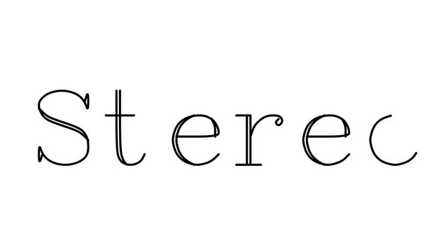 Stereo Animated Handwriting Text in Serif Fonts and Weights