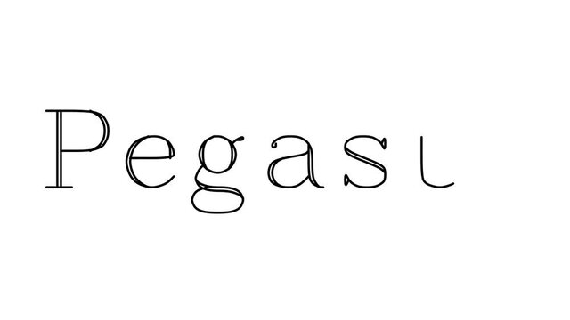 Pegasus Animated Handwriting Text in Serif Fonts and Weights
