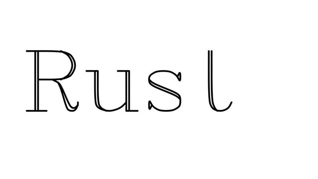 Rusty Animated Handwriting Text in Serif Fonts and Weights