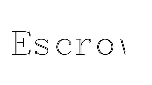 Escrow Animated Handwriting Text in Serif Fonts and Weights