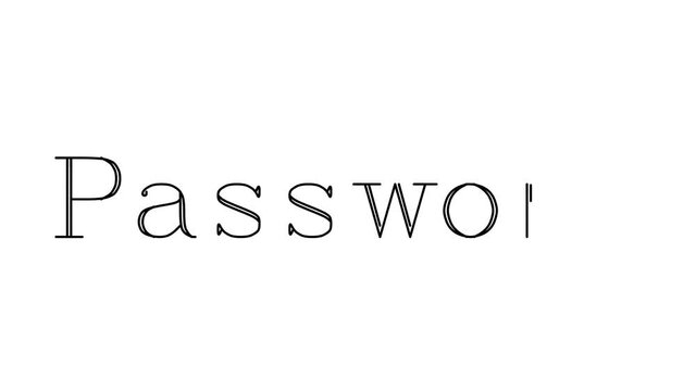Password Animated Handwriting Text in Serif Fonts and Weights