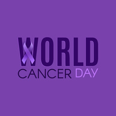 World cancer day poster, banner or brochure template.