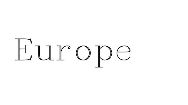 European Animated Handwriting Text in Serif Fonts and Weights
