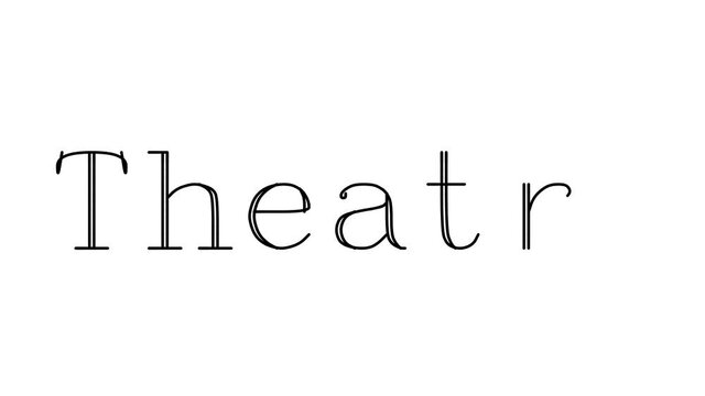 Theatre Animated Handwriting Text in Serif Fonts and Weights