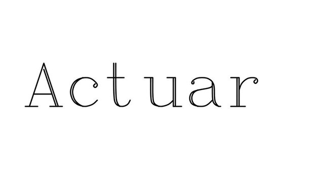 Actuary Animated Handwriting Text in Serif Fonts and Weights