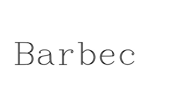Barbecue Animated Handwriting Text in Serif Fonts and Weights