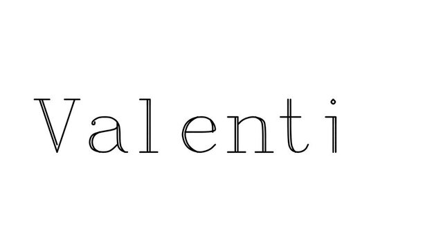 Valentin Animated Handwriting Text in Serif Fonts and Weights
