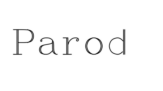 Parody Animated Handwriting Text in Serif Fonts and Weights