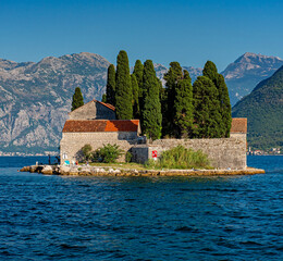 St. George Island near town Perast, Kotor bay, Montenegro