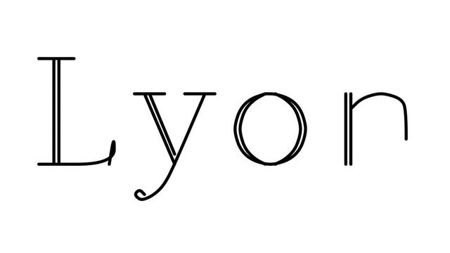 Lyon Animated Handwriting Text in Serif Fonts and Weights