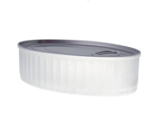 Still life of canned food in different types of cans