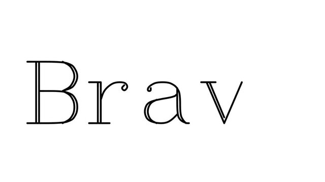 Bravo Animated Handwriting Text in Serif Fonts and Weights