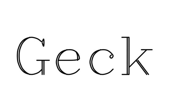 Gecko Animated Handwriting Text in Serif Fonts and Weights