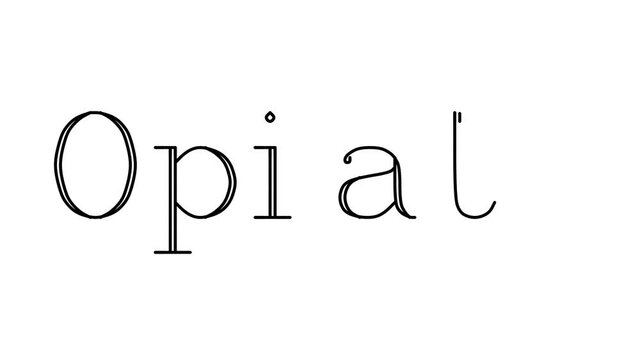 Opiate Animated Handwriting Text in Serif Fonts and Weights